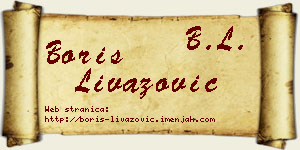 Boris Livazović vizit kartica